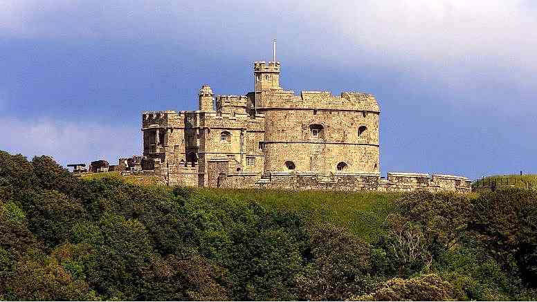 Pendennis Castle overlooking Falmouth Bay.